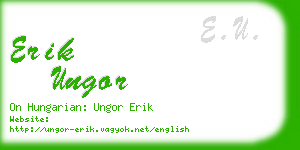 erik ungor business card